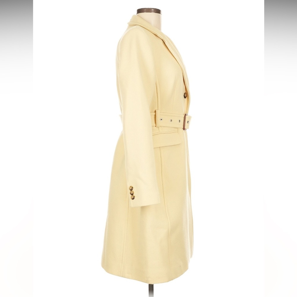 J.CREW Lady Day Afternoon Yellow Italian Cloth Wool Coat size 6 - Picture 3 of 6